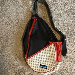 Kavu Rope Paxton Black & Red Polka Dots Backpack Sling